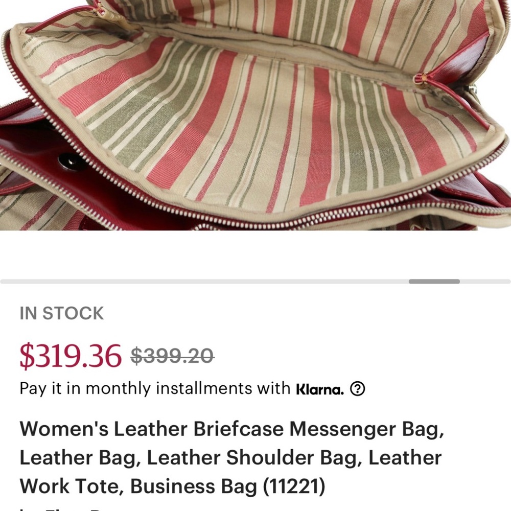 Brand New Leather Floto Handbag